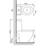 Ceramic Toilet Back Water Flow White Image 9
