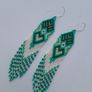 Turquoise Mermaid earrings, silver ear hook Image 9