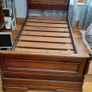 Single 3 ft bed mahogany Louis Philippe Image 2