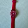 Swatch unisex watch, dark pink colour, excellent condition Image 2