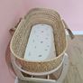 Mamas & Papas Moses Basket with White Rocking Stand Image 5