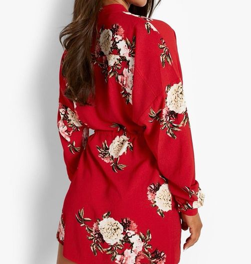 Red shirt dress