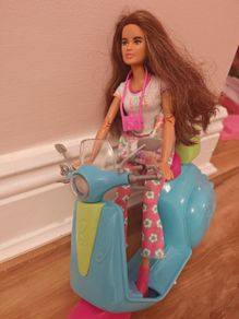 Barbie on Barbie Scooter