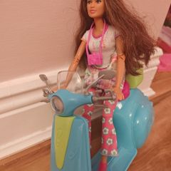 Barbie on Barbie Scooter