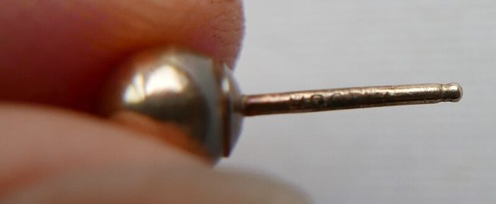 Vintage Sold 9ct Gold 375 Ball Stud Earrings 0,80g