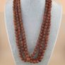 Vintage MultiStrand Yellow Brown Melon Shape Glass Beads Necklace 18 inches Long 9-10mm beads Image 10