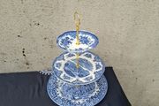 By post only homemade blue cake stand
