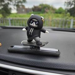 Sliding Panda Skateboard Car Dashboard Ornament