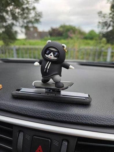 Sliding Panda Skateboard Car Dashboard Ornament