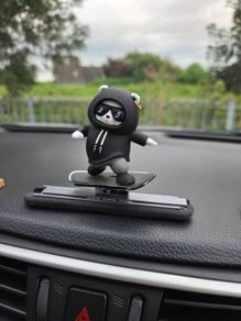 Sliding Panda Skateboard Car Dashboard Ornament
