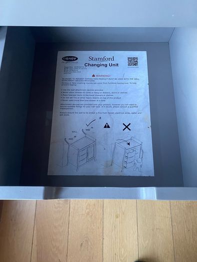 OBaby Stamford Changing Unit Warm Grey