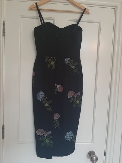 Black Floral Dress - Oasis - Size 10