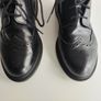 Dr Martens Delphine Black Leather Wingtip Combat Ankle Boots Size UK5 EU38 US7 Image 3