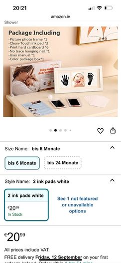 Baby handprint and footprint kit