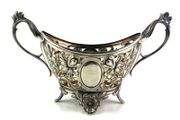 Rare Antique art nouveau silver plated basket