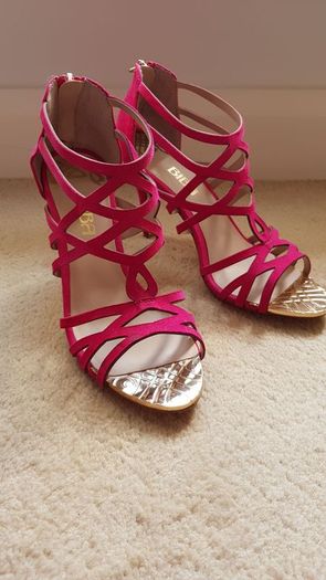 Pink lazercut BIBA heels