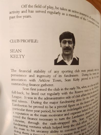 All For A Game.  A History Of  Arklow Town Football  Club 1948 -1998. Large Volume  First Edition Paperback In Very Good Condition.