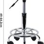 NEW SALE | Swivel Rolling Stool Height Adjustable PU Leather Cushion Salon Vanity Massage Office Stool Chair Small Image 3