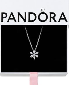 Pandora Sparkling Herbarium Cluster Necklace and Matching Earrings Set
