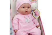 BNIB Lots to Cuddle Baby Doll with Attachable Bunny Plush 38cm