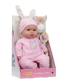 BNIB Lots to Cuddle Baby Doll with Attachable Bunny Plush 38cm