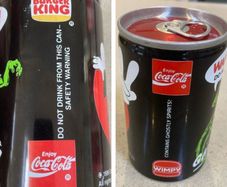 Coca Cola Ghostbusters Burger King & Wimpy Cans Rare