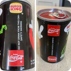 Coca Cola Ghostbusters Burger King & Wimpy Cans Rare