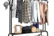 NEW Metal Double Clothes Garment Rail