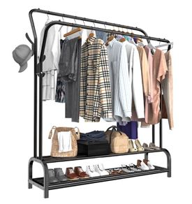 NEW Metal Double Clothes Garment Rail