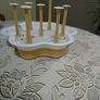 Flower shape glass stand with tray Image 2