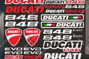 Ducati Reflective Motorcycle Stickers Waterproof Vinyl Decals For Motorbike Helmet Fuel Tank Bike