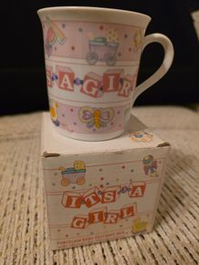 vintage "its a girl" mug
