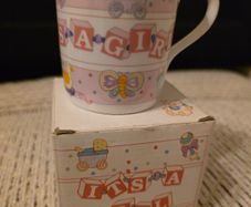 vintage "its a girl" mug
