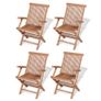 vidaXL 5 Piece Garden Dining Set Solid Teak Wood Image 3