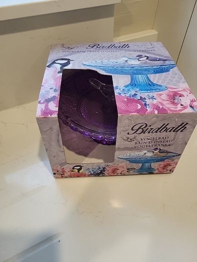 Glass birdbath