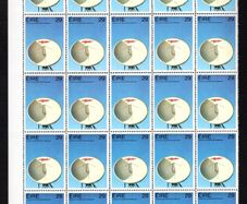 1983 Ireland World Communication Year 29p Dish Antenna Commemorative Stamp Block of 25 Mint Never Hinged (MNH)