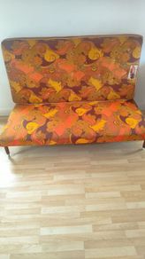 Vintage Psychedelic Groovy 1970s Sofa Bed