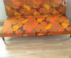 Vintage Psychedelic Groovy 1970s Sofa Bed