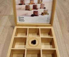 Bamboo Tea Box Storage Organizer