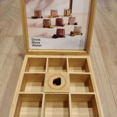 Bamboo Tea Box Storage Organizer