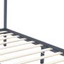 Canopy Bed Frame Grey Solid Pine Wood 90x200 cm Image 5
