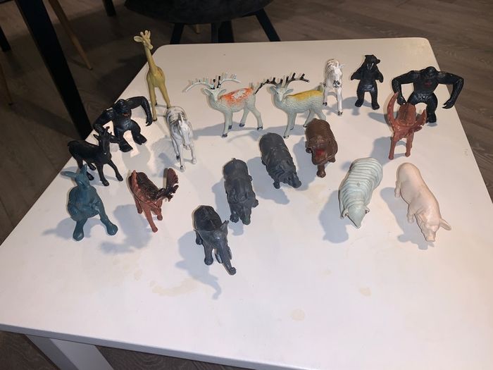 A collection of animal toys