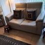 Stunning Harvey Norman Cream Italian Leather Two Seater Sofa & Recliner Image 10