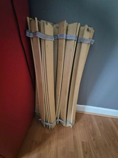 Standard king-size bed frame with 4 storage boxes