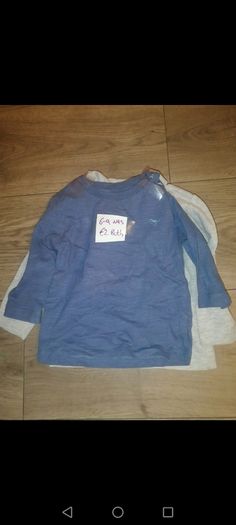 Baby long sleve tops 6 to 9 mts set of 2