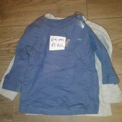 Baby long sleve tops 6 to 9 mts set of 2