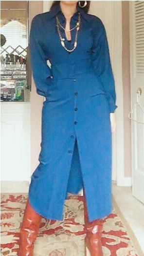 ZARA bloggers shirt dress with belt, S, NEW