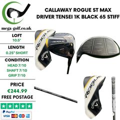 Callaway Rogue ST Max Driver / 10.5 Degree / Tensei 1K Black 65 Stiff