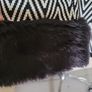 Chico's chevron print vintage jacket with faux fur cuffs. Image 3