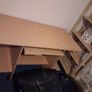 Large Natural Computer Desk without Keyboard Desk & Storage Shelves Image 10